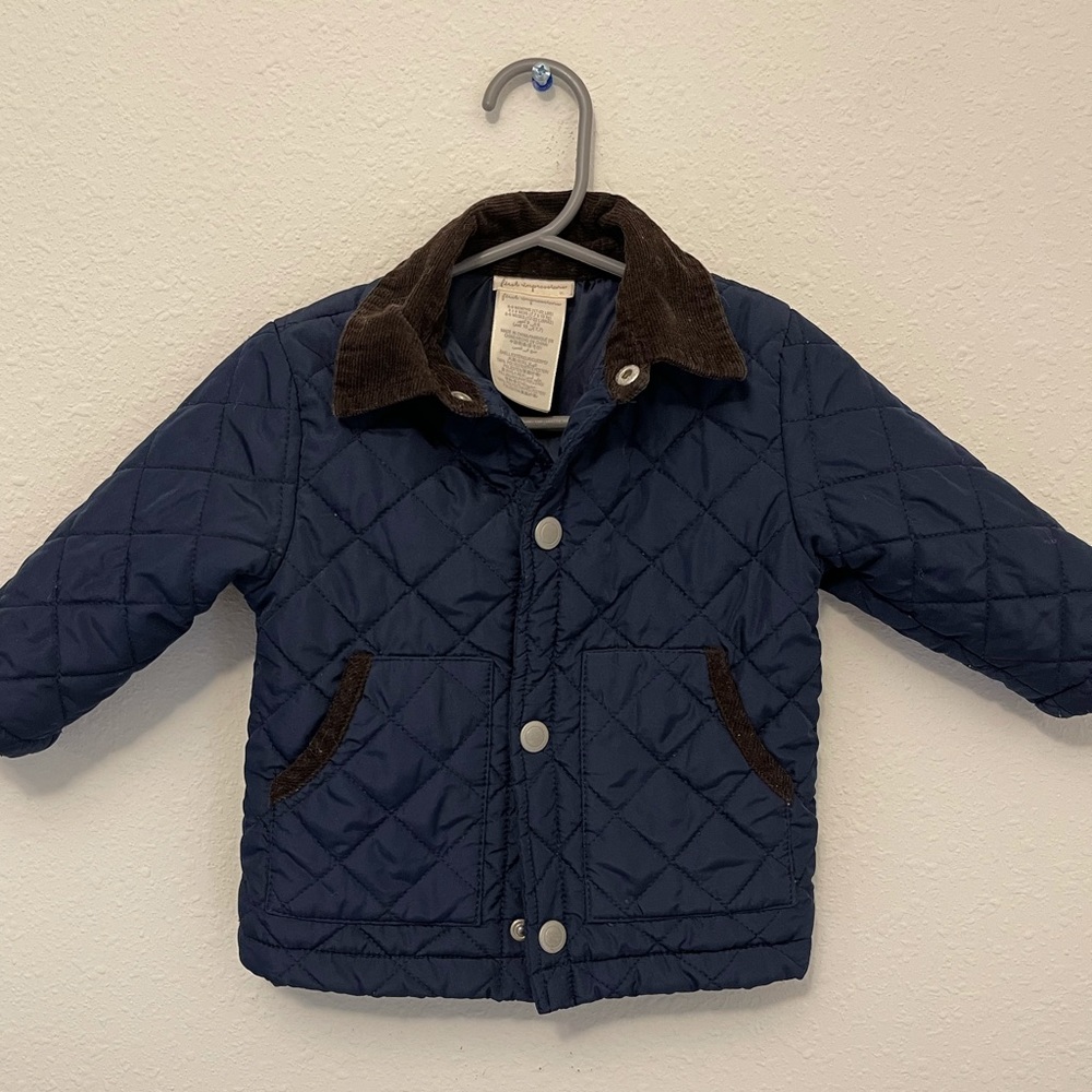 First Impressions navy blue puffer jacket